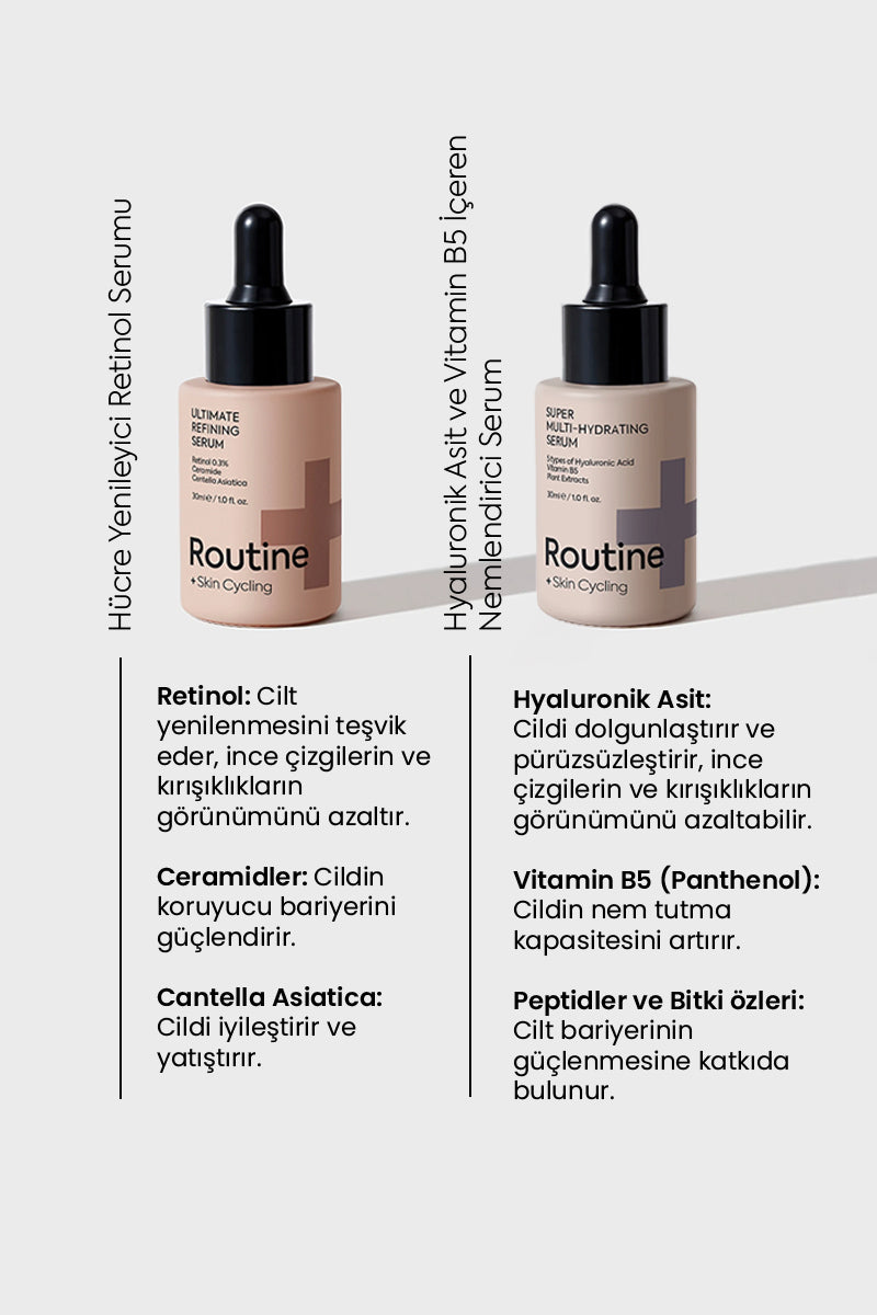 Routine+ Skin Cycling Cilt Bakım Seti (8in1)