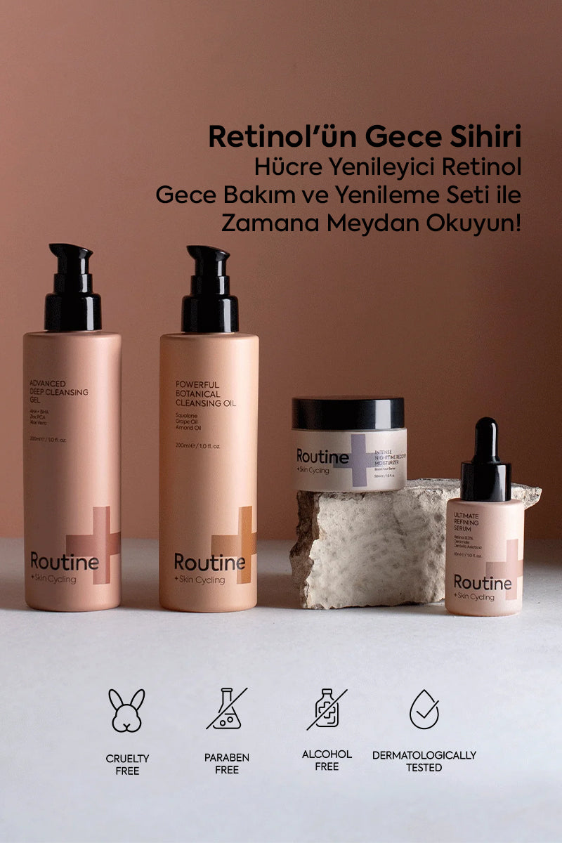 Hücre Yenileyici Retinol Gece Bakım ve Yenileme Seti - Retinol Night Routine